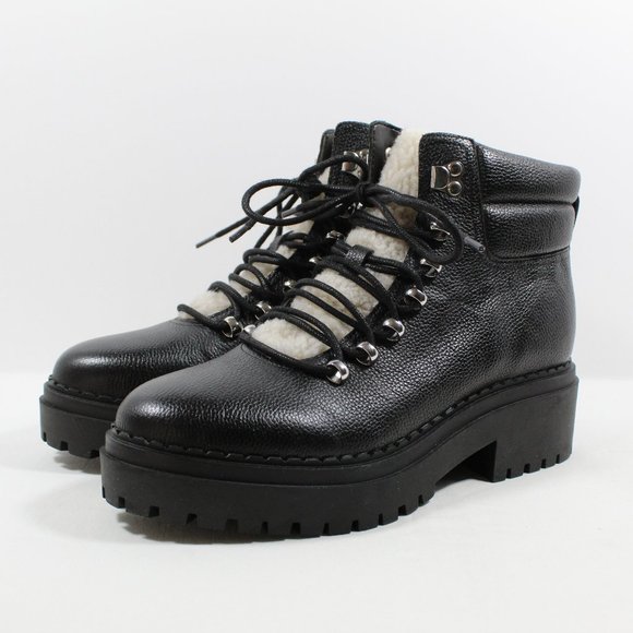 Marc Fisher Women's Nairy Leather Bootie - Black - Picture 1 of 5